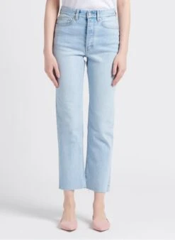 SPENCER - Rechte, Katoenen Jeans Met Hoge Taille | Jeans Stone