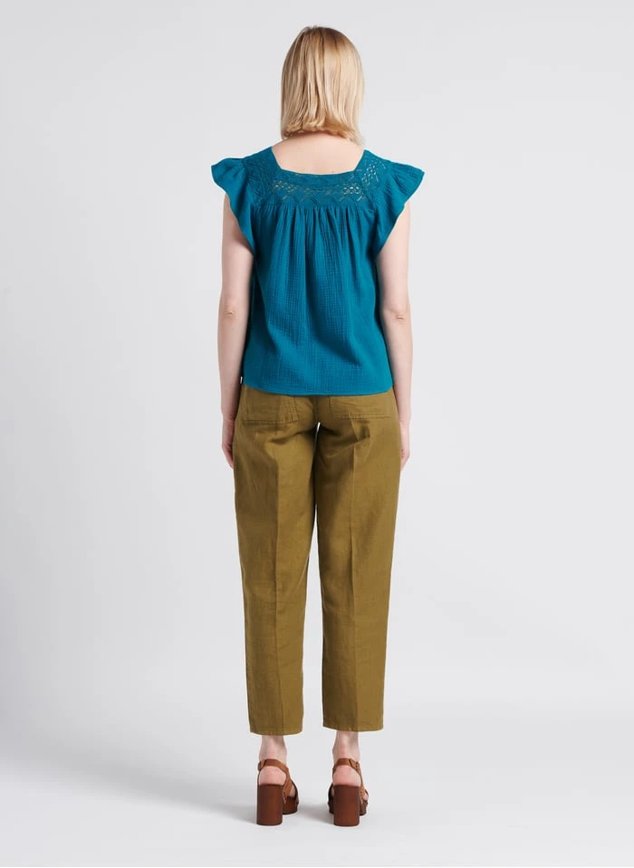 MILPA - Carrotbroek Linnenblend | Kaki 9 MILPA - Carrotbroek Linnenblend | Kaki - Afbeelding 7