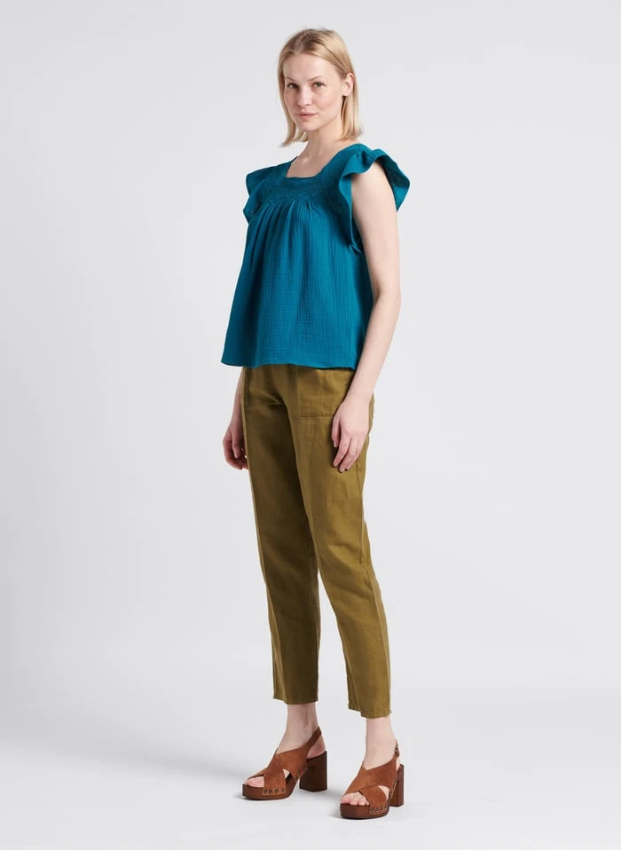 MILPA - Carrotbroek Linnenblend | Kaki 8 MILPA - Carrotbroek Linnenblend | Kaki - Afbeelding 6