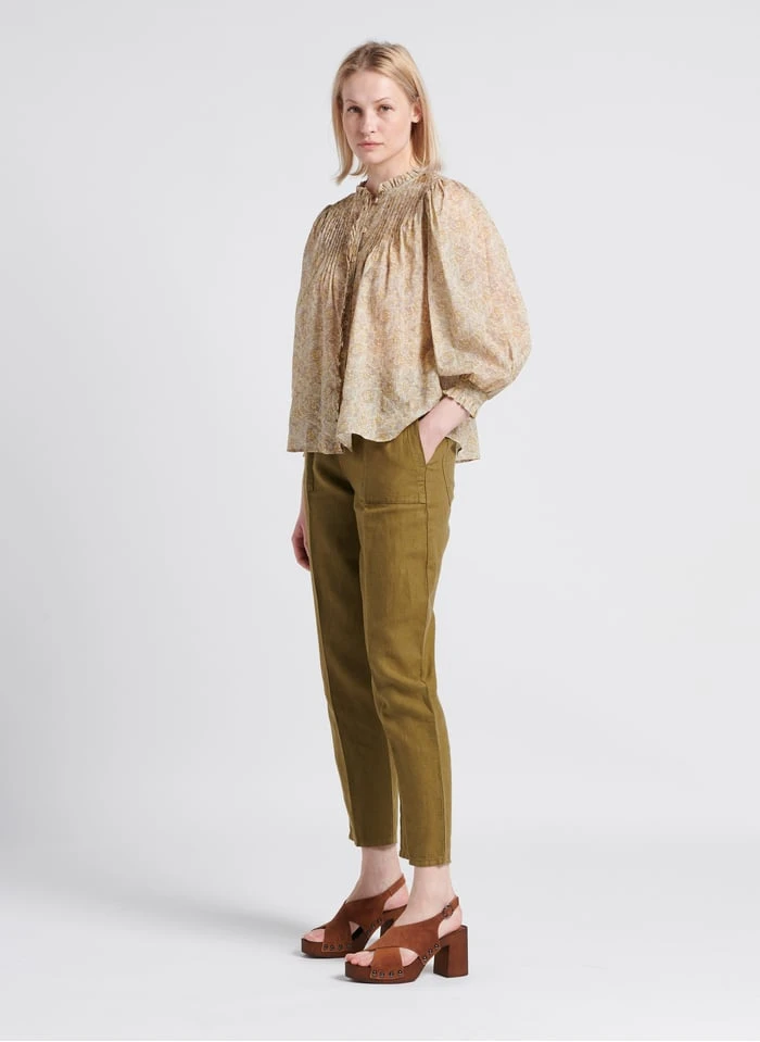 MILPA - Carrotbroek Linnenblend | Kaki 10 MILPA - Carrotbroek Linnenblend | Kaki - Afbeelding 8