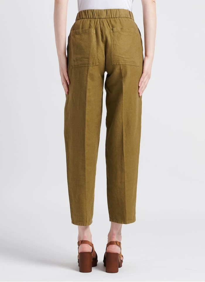 MILPA - Carrotbroek Linnenblend | Kaki 4 MILPA - Carrotbroek Linnenblend | Kaki - Afbeelding 2