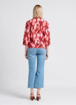MOSS COPENHAGEN MAGNELLA - Blouse Met Klassieke Kraag En Print | Rood -MORGAN Verkoop 4209801