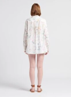 Marc O'Polo Spijkershort Van Biokatoen Met Ongezoomde Randen | Wit -MORGAN Verkoop 4217315