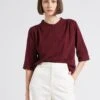 Sessun ACHILLEA - Katoenen Blouse Met Ronde Hals | Rood -MORGAN Verkoop 4217424