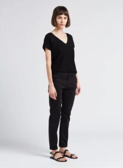 Reiko SANDY - Aansluitende Chino Van Katoenmix | Zwart -MORGAN Verkoop 4217481