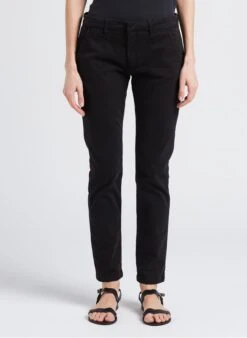 Reiko SANDY - Aansluitende Chino Van Katoenmix | Zwart