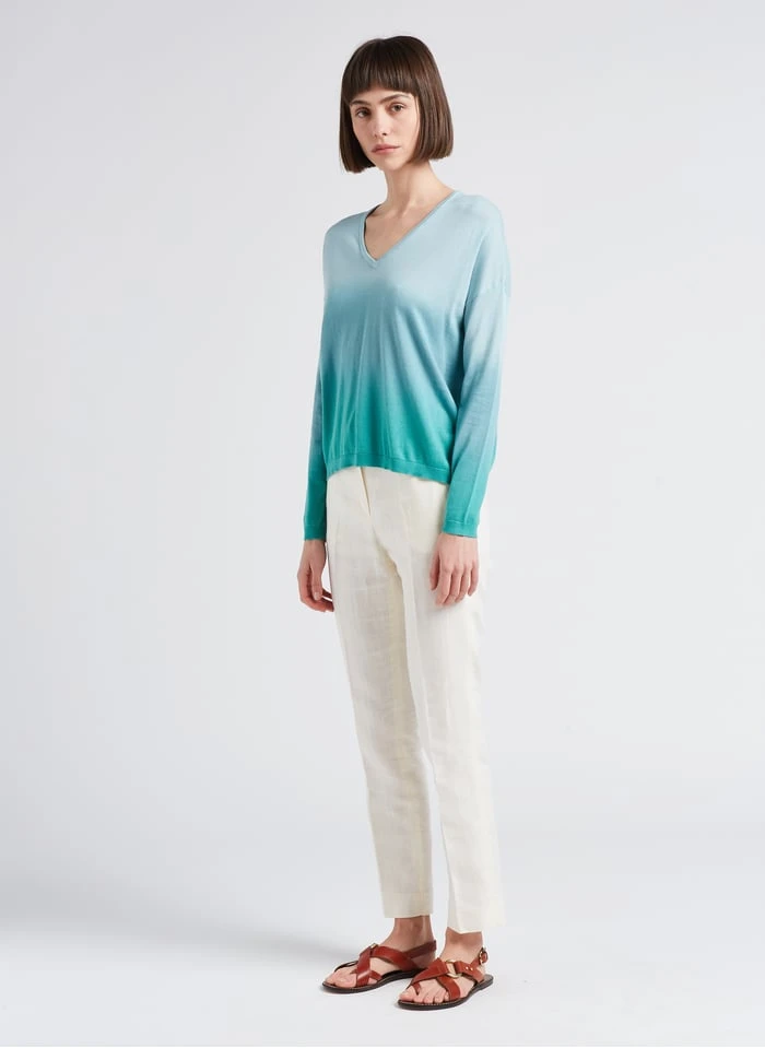 MAISON 123 FELIX - Geklede Chino Broek Van Linnenmix | Wit 6 MAISON 123 FELIX - Geklede Chino Broek Van Linnenmix | Wit - Afbeelding 4