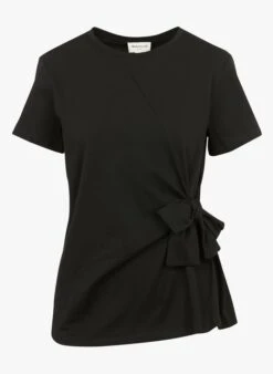 MAISON 123 CLARA - Katoenen T-shirt Met Ronde Hals | Zwart 9 MAISON 123 CLARA - Katoenen T-shirt Met Ronde Hals | Zwart -MORGAN Verkoop 4220084