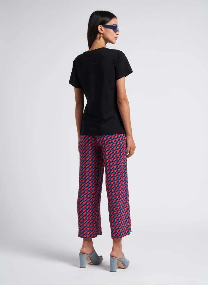 MAISON 123 CLARA - Katoenen T-shirt Met Ronde Hals | Zwart 7 MAISON 123 CLARA - Katoenen T-shirt Met Ronde Hals | Zwart - Afbeelding 5