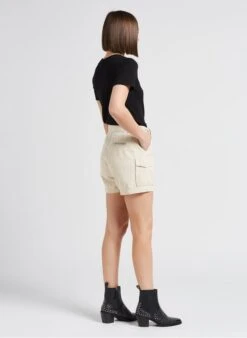 LE TEMPS DES CERISES KALLISTE - Short Van Katoenmix Met Cargozakken | Beige -MORGAN Verkoop 4230019