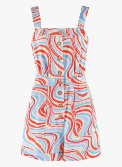 FRNCH JOSEPHINE - Katoenen Playsuit Met Print | Wit