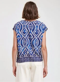 Ruimvallende Top Met V-hals | Blauw -MORGAN Verkoop 4232282