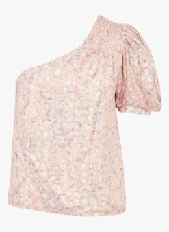 BERENICE TIKA - Asymmetrische Top Met Motiefje | Roze -MORGAN Verkoop 4232411