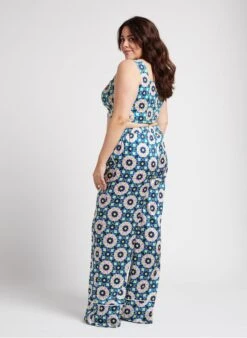 PERSONA RICCI - Wijde, Soepelvallende Broek Met Print | Blauw -MORGAN Verkoop 4236170