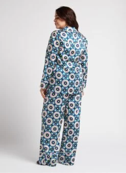 PERSONA RICCI - Wijde, Soepelvallende Broek Met Print | Blauw -MORGAN Verkoop 4236187