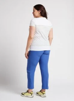 Armor-Lux ETEL - Gestreept, Katoenen T-shirt Met Ronde Hals | Wit -MORGAN Verkoop 4236243