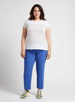 Armor-Lux ETEL - Gestreept, Katoenen T-shirt Met Ronde Hals | Wit -MORGAN Verkoop 4236244