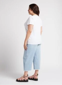 PERSONA IDRA - Cropped Jeans Katoenblend | Blauw -MORGAN Verkoop 4236348