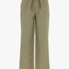 JASPER - Wijde Broek Met Hoge Taille | Kaki