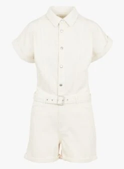 MAISON 123 STELLA - Wijde, Katoenen Playsuit | Beige -MORGAN Verkoop 4241707