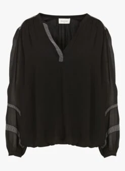 BERENICE BELULA - Ruimvallende Top Met V-hals | Zwart -MORGAN Verkoop 4241765