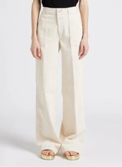 CLOSED ARIA - Spijkerbroek Met Wijd Uitlopende Pijpen | Beige
