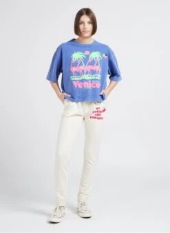 JOGGER HEROES - Katoenen Joggingbroek Met Zeefdruk | Beige -MORGAN Verkoop 4245005