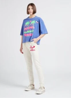 JOGGER HEROES - Katoenen Joggingbroek Met Zeefdruk | Beige -MORGAN Verkoop 4245011