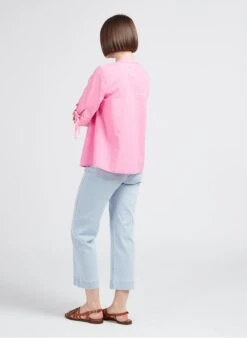 MAISON 123 TERRY - Katoenen Top Met Tuniekhals | Roze -MORGAN Verkoop 4245031 1