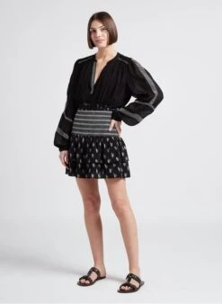 BERENICE BELULA - Ruimvallende Top Met V-hals | Zwart -MORGAN Verkoop 4245472