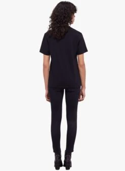 THE KOOPLES Katoenen T-shirt Met Ronde Hals En Zeefdruk | Zwart -MORGAN Verkoop 4246727