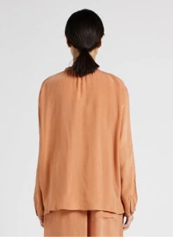 HARMONIA - Rechte Blouse Met Tuniekhals | Oranje -MORGAN Verkoop 4248303