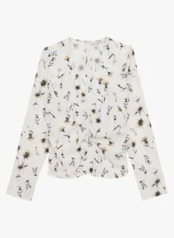 ZAPA TAOS - Top Met Lange Mouw, Fronsjes En Print | Veelkleurig