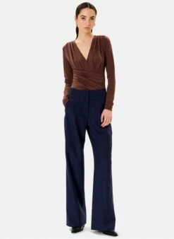 ZAPA BLOOM - Strakke Body Met V-hals | Bruin 8 ZAPA BLOOM - Strakke Body Met V-hals | Bruin -MORGAN Verkoop 4257108