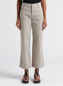 BENSIMON BLUA - Wijde 7/8-broek Van Katoenmix | Grijs