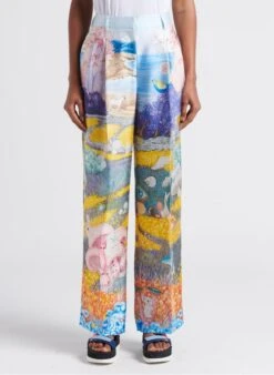 NINOU - Wijde Broek Met Hoge Taille | Veelkleurig