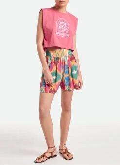 Vanessa Bruno AELLA - Top Col Rond En Coton Imprimé | Veelkleurig -MORGAN Verkoop 4268300