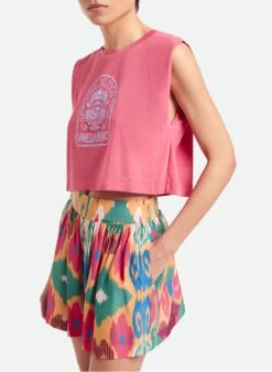 Vanessa Bruno AELLA - Top Col Rond En Coton Imprimé | Veelkleurig -MORGAN Verkoop 4268301