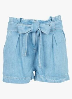 BERENICE SOLARE - Spijkershort Met Ceintuur | Blauw