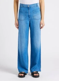 Sessun JOHNNY SPRING - Jeans Met Hoge Taille En Uitlopende Pijpen | Jeans Verschoten